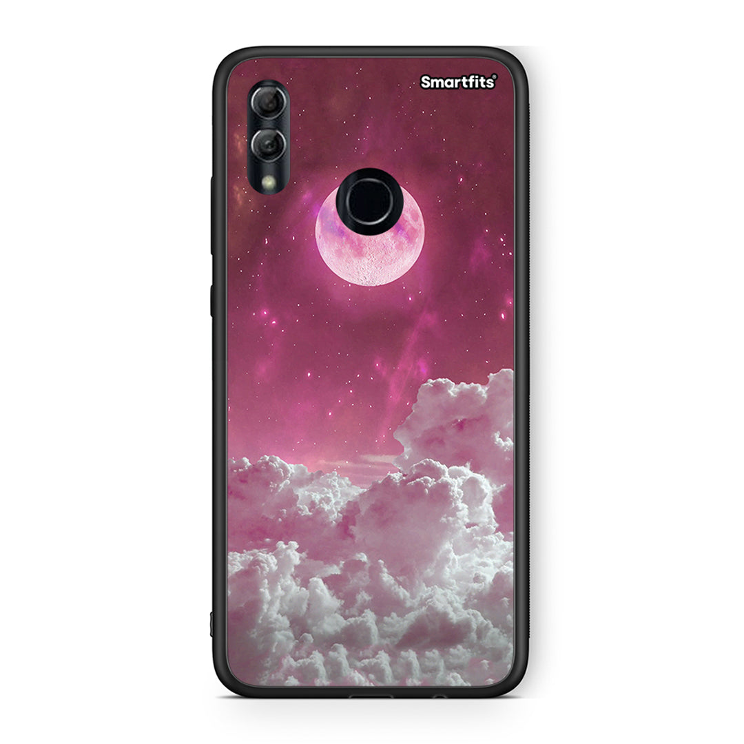 Honor 10 Lite Pink Moon Θήκη από τη Smartfits με σχέδιο στο πίσω μέρος και μαύρο περίβλημα | Smartphone case with colorful back and black bezels by Smartfits