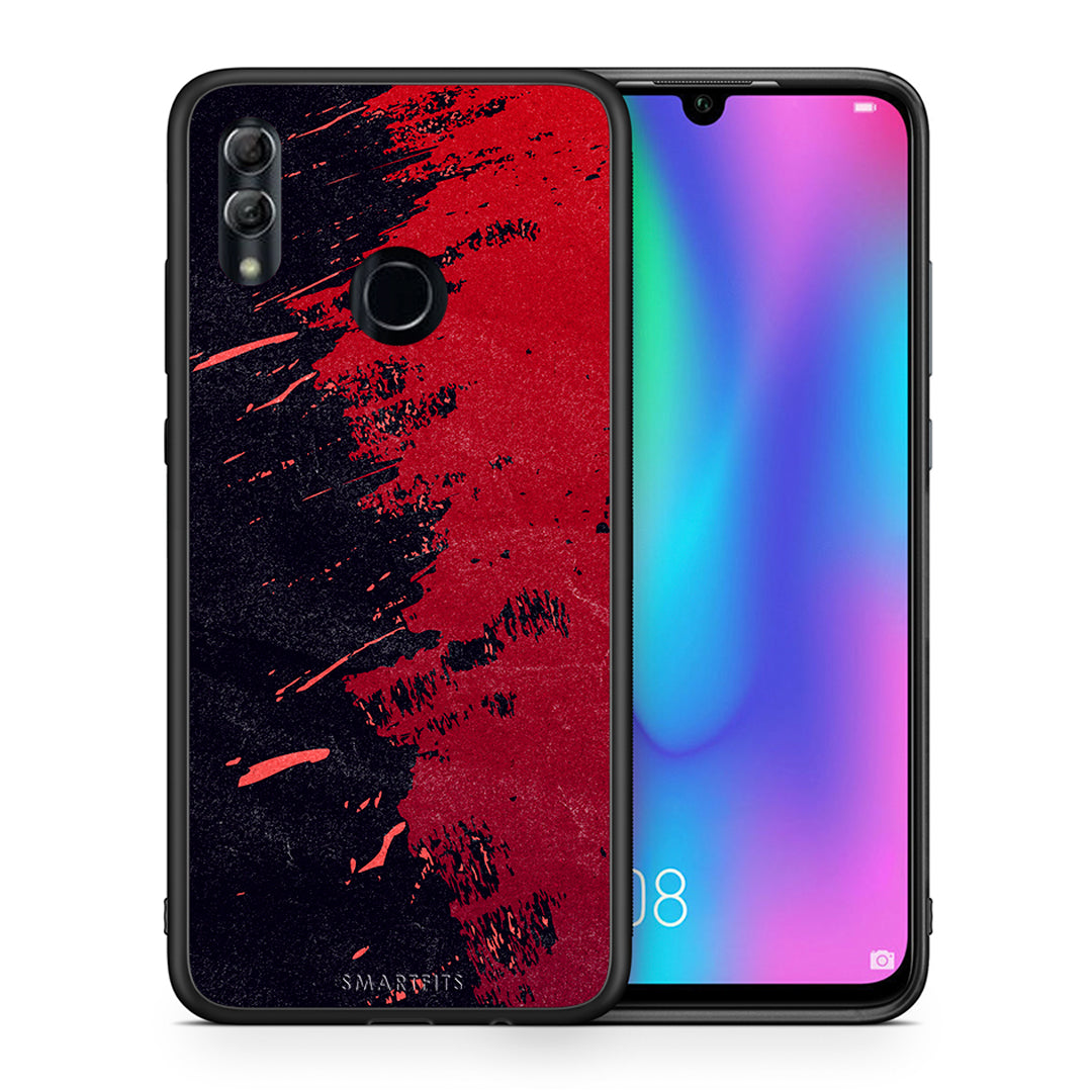 Θήκη Αγίου Βαλεντίνου Honor 10 Lite Red Paint από τη Smartfits με σχέδιο στο πίσω μέρος και μαύρο περίβλημα | Honor 10 Lite Red Paint case with colorful back and black bezels