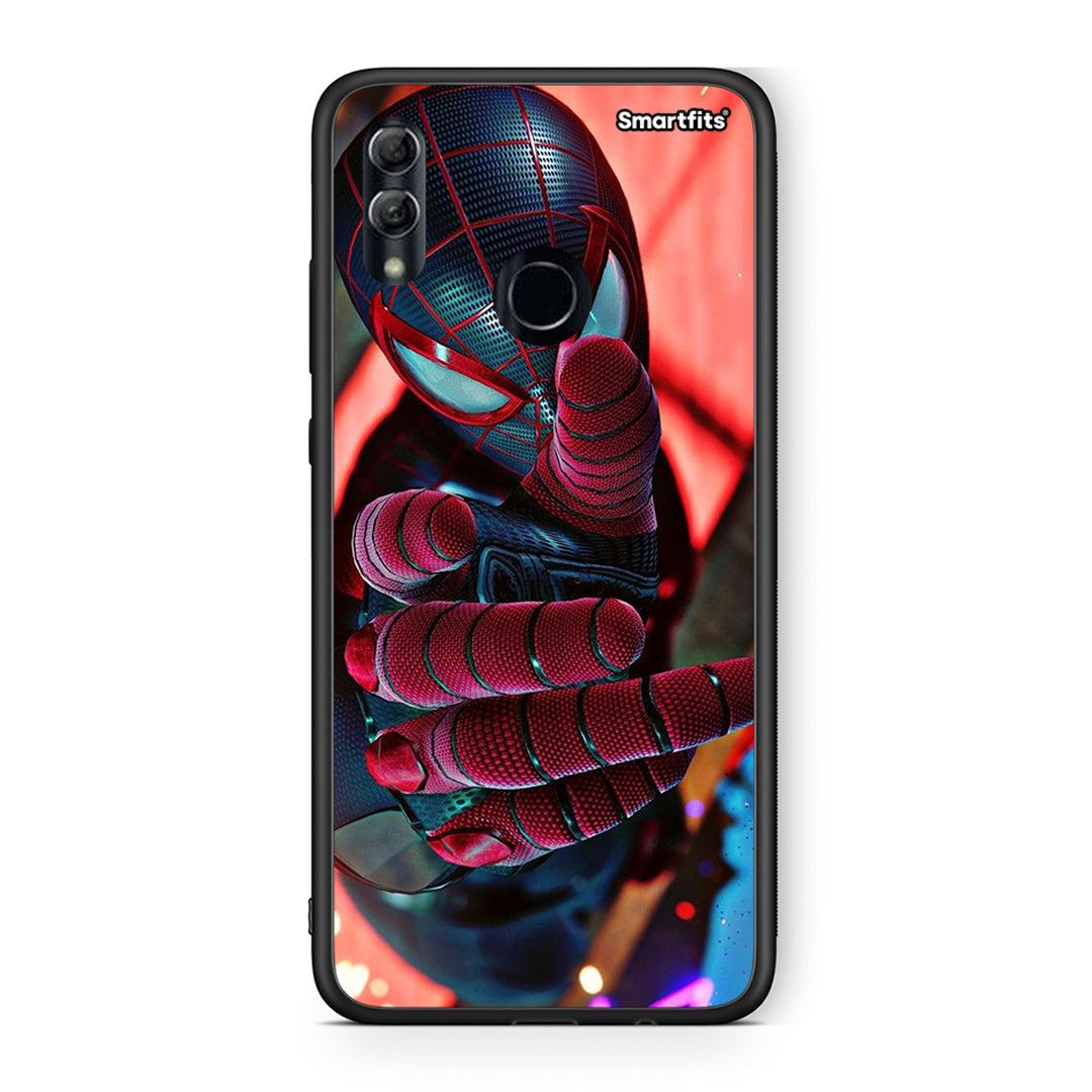 Honor 10 Lite Spider Hand Θήκη από τη Smartfits με σχέδιο στο πίσω μέρος και μαύρο περίβλημα | Smartphone case with colorful back and black bezels by Smartfits