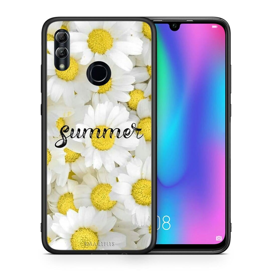 Θήκη Honor 10 Lite Summer Daisies από τη Smartfits με σχέδιο στο πίσω μέρος και μαύρο περίβλημα | Honor 10 Lite Summer Daisies case with colorful back and black bezels