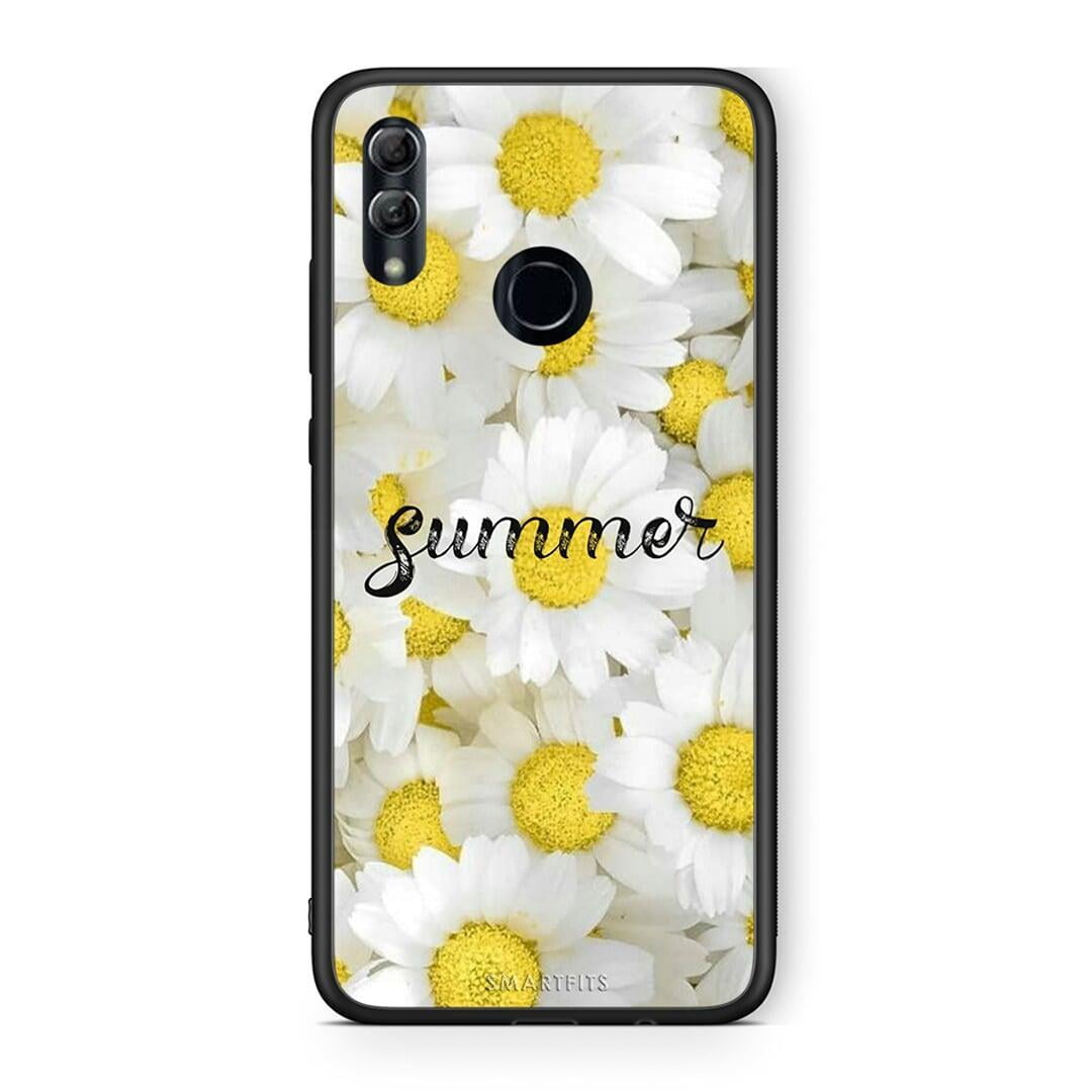 Honor 8x Summer Daisies Θήκη από τη Smartfits με σχέδιο στο πίσω μέρος και μαύρο περίβλημα | Smartphone case with colorful back and black bezels by Smartfits