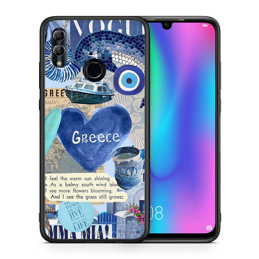 Θήκη Honor 8x Summer In Greece από τη Smartfits με σχέδιο στο πίσω μέρος και μαύρο περίβλημα | Honor 8x Summer In Greece case with colorful back and black bezels