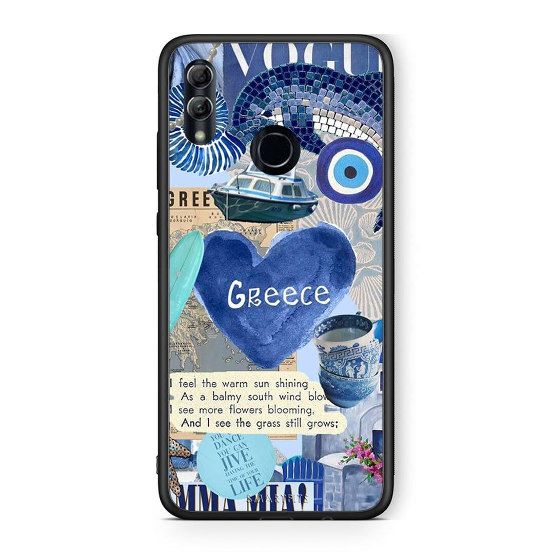 Honor 8x Summer In Greece Θήκη από τη Smartfits με σχέδιο στο πίσω μέρος και μαύρο περίβλημα | Smartphone case with colorful back and black bezels by Smartfits