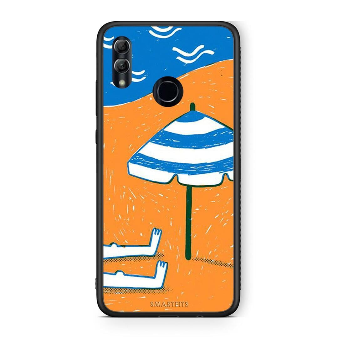 Honor 8x Summering Θήκη από τη Smartfits με σχέδιο στο πίσω μέρος και μαύρο περίβλημα | Smartphone case with colorful back and black bezels by Smartfits