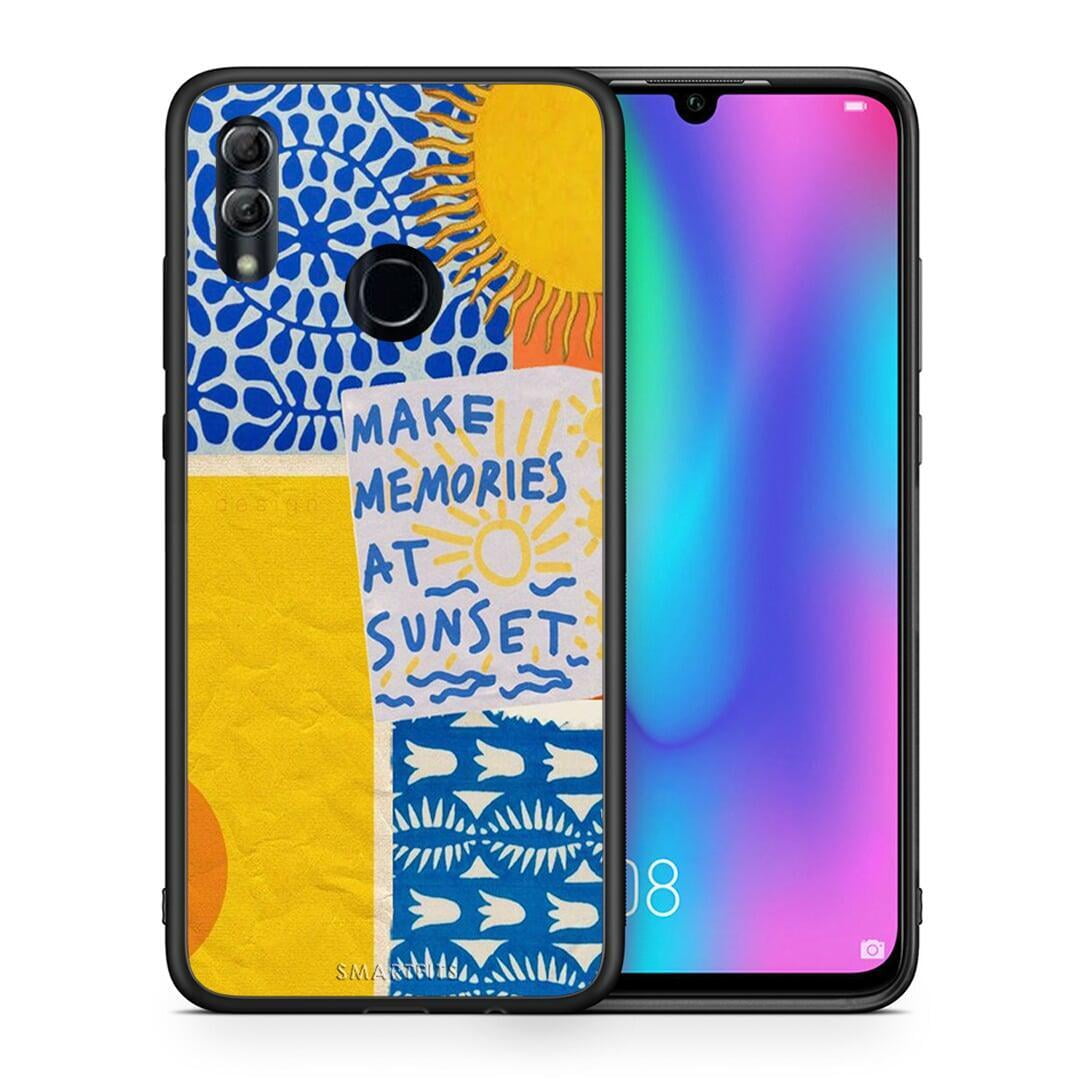 Θήκη Honor 10 Lite Sunset Memories από τη Smartfits με σχέδιο στο πίσω μέρος και μαύρο περίβλημα | Honor 10 Lite Sunset Memories case with colorful back and black bezels