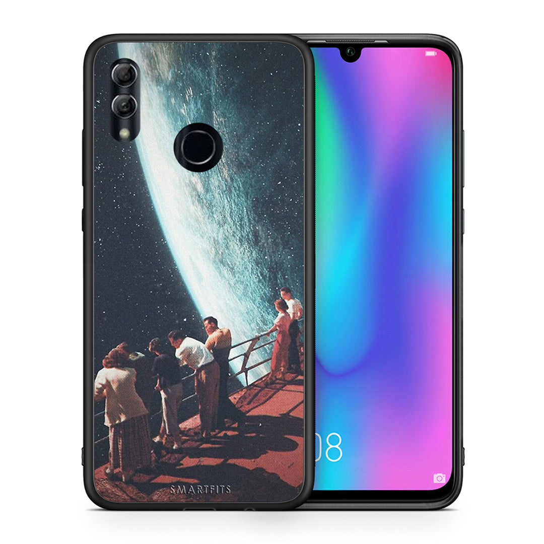 Θήκη Honor 10 Lite Surreal View από τη Smartfits με σχέδιο στο πίσω μέρος και μαύρο περίβλημα | Honor 10 Lite Surreal View case with colorful back and black bezels