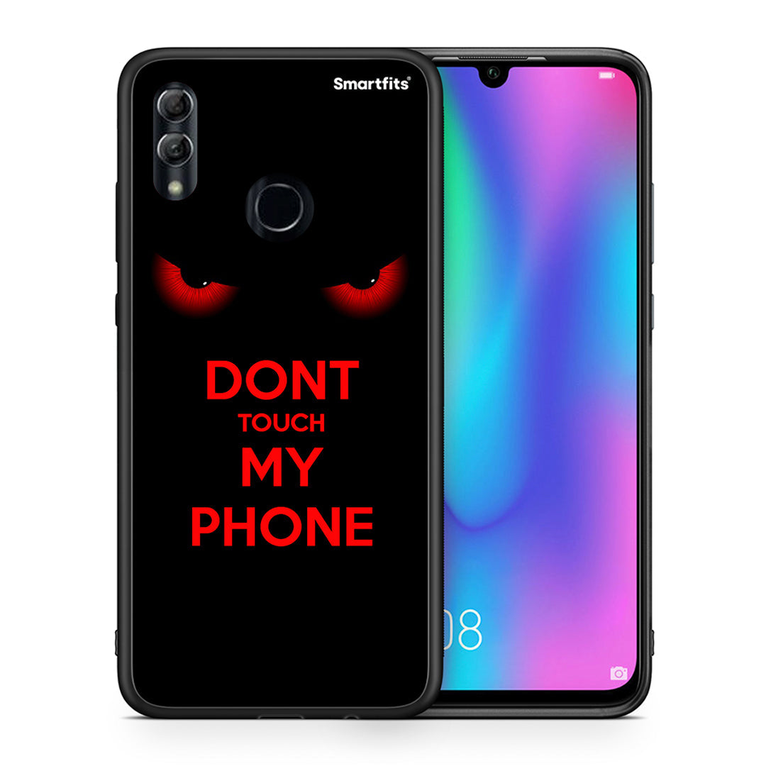 Θήκη Honor 10 Lite Touch My Phone από τη Smartfits με σχέδιο στο πίσω μέρος και μαύρο περίβλημα | Honor 10 Lite Touch My Phone case with colorful back and black bezels