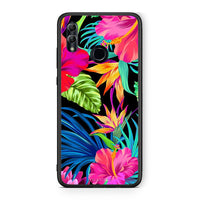 Thumbnail for Honor 8x Tropical Flowers θήκη από τη Smartfits με σχέδιο στο πίσω μέρος και μαύρο περίβλημα | Smartphone case with colorful back and black bezels by Smartfits