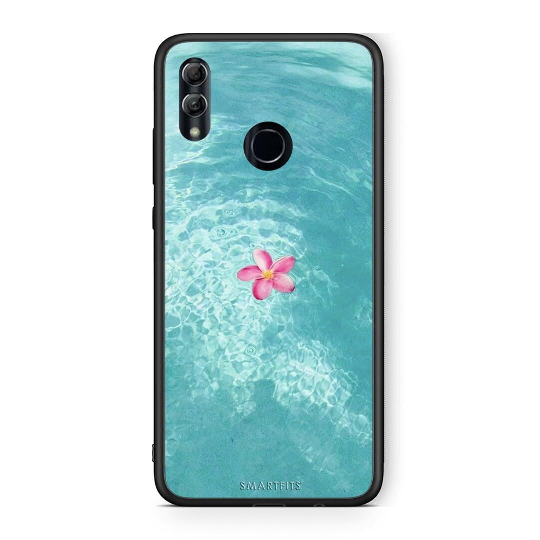 Honor 8x Water Flower Θήκη από τη Smartfits με σχέδιο στο πίσω μέρος και μαύρο περίβλημα | Smartphone case with colorful back and black bezels by Smartfits