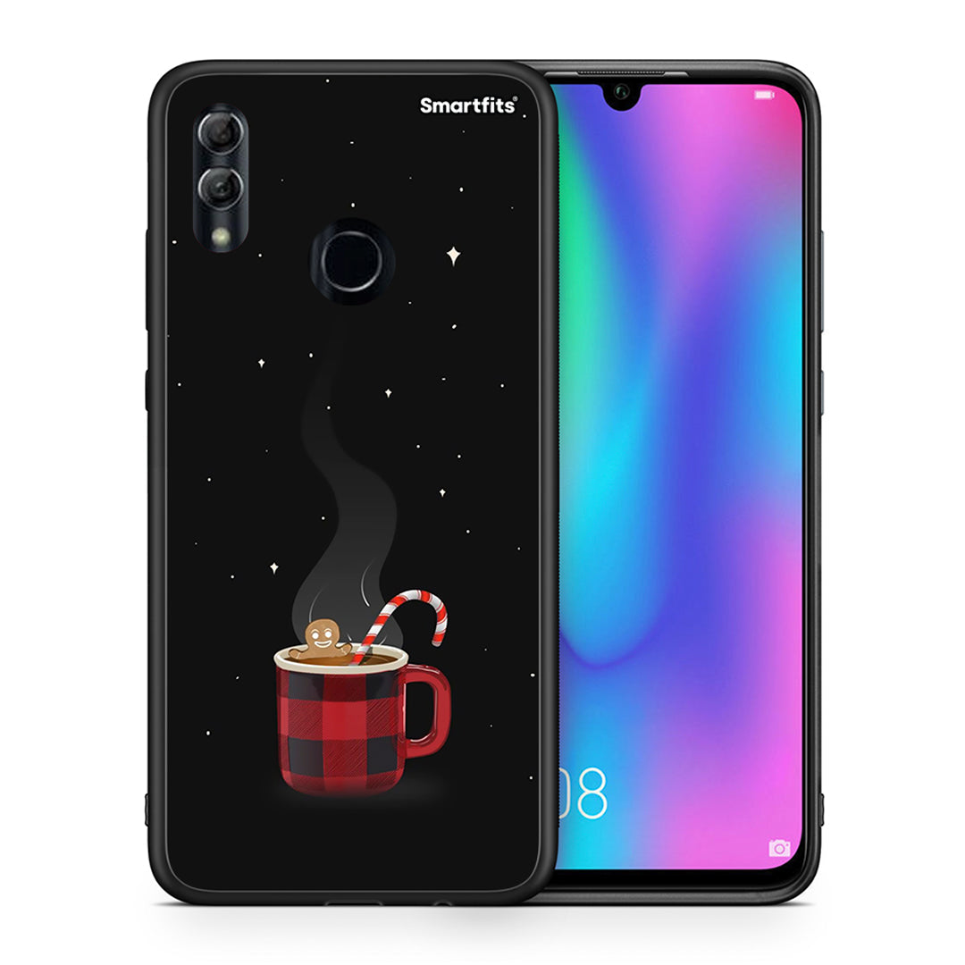 Θήκη Honor 8x Xmas Bathing από τη Smartfits με σχέδιο στο πίσω μέρος και μαύρο περίβλημα | Honor 8x Xmas Bathing case with colorful back and black bezels