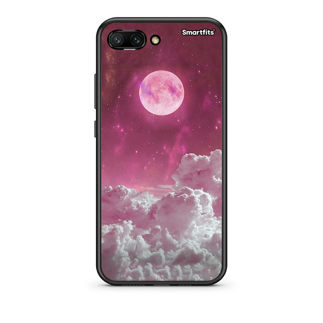 Honor 10 Pink Moon Θήκη από τη Smartfits με σχέδιο στο πίσω μέρος και μαύρο περίβλημα | Smartphone case with colorful back and black bezels by Smartfits