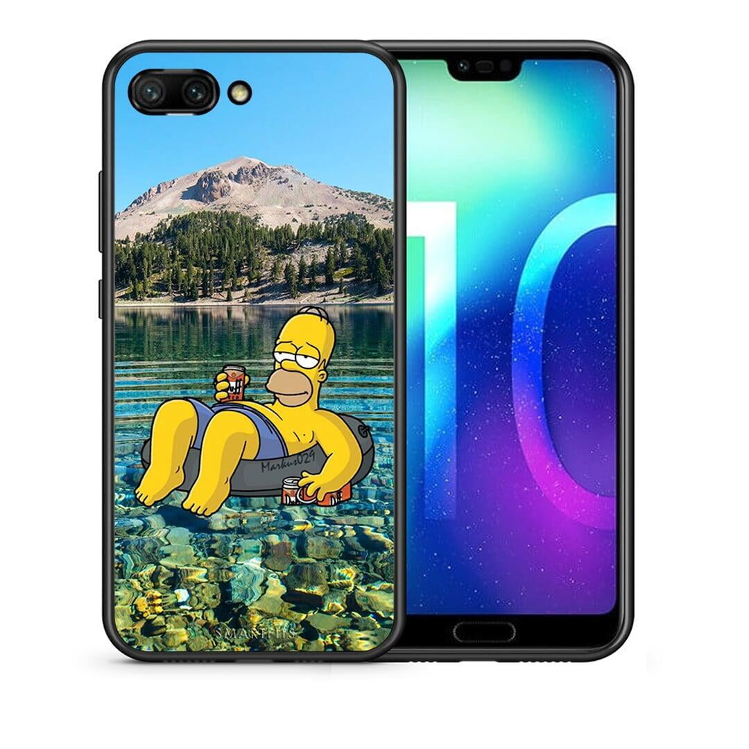 Θήκη Honor 10 Summer Happiness από τη Smartfits με σχέδιο στο πίσω μέρος και μαύρο περίβλημα | Honor 10 Summer Happiness case with colorful back and black bezels