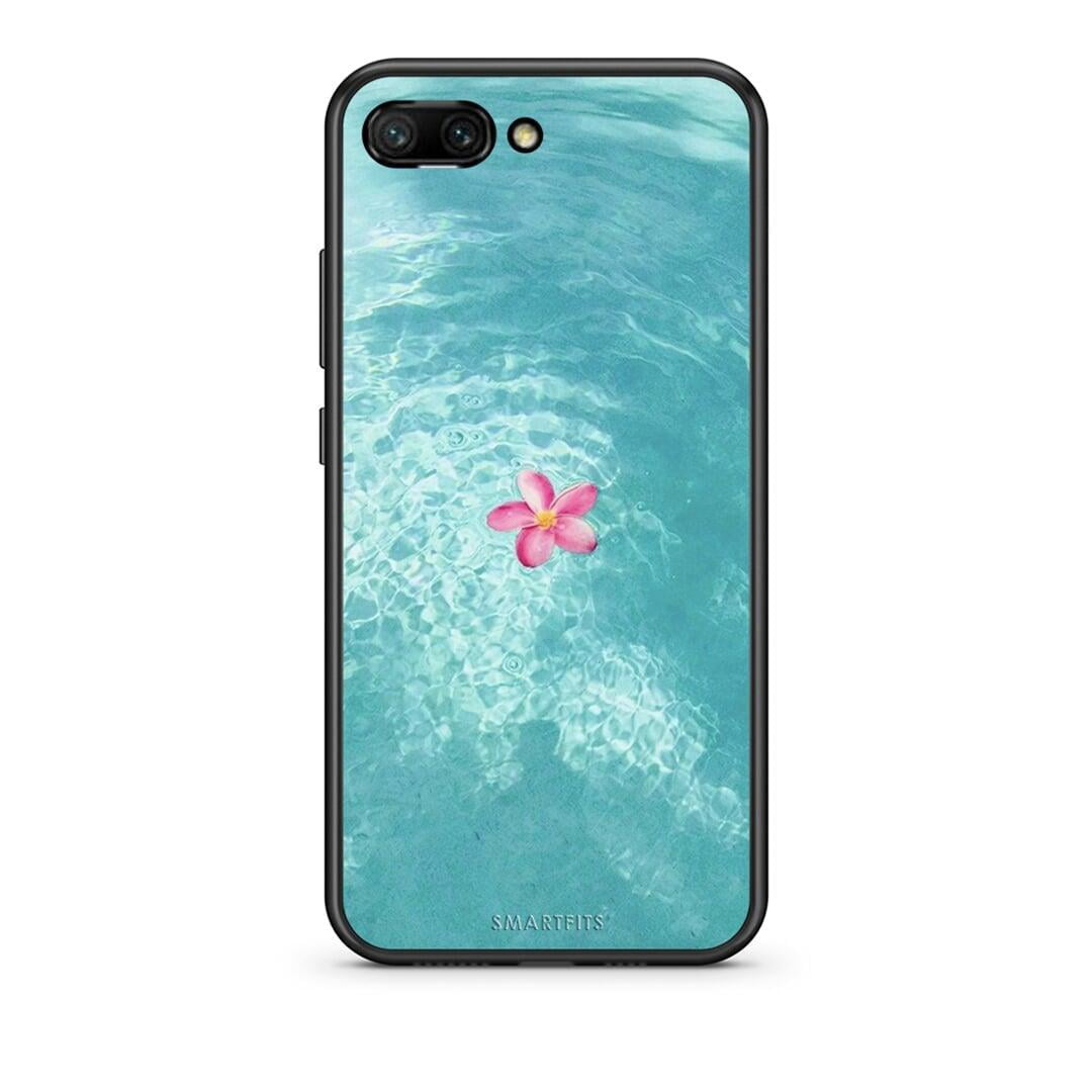 Honor 10 Water Flower Θήκη από τη Smartfits με σχέδιο στο πίσω μέρος και μαύρο περίβλημα | Smartphone case with colorful back and black bezels by Smartfits
