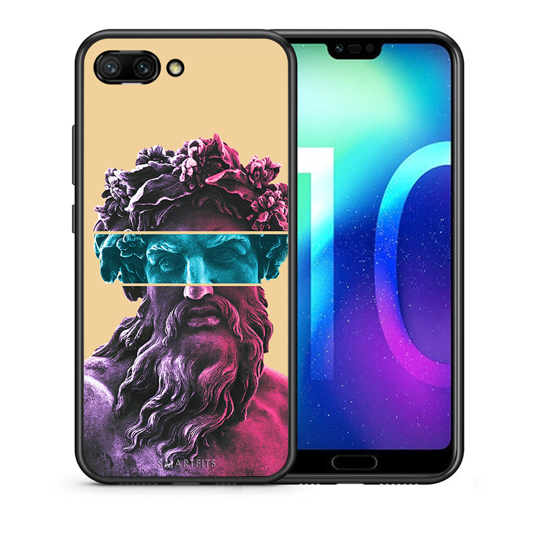 Θήκη Αγίου Βαλεντίνου Honor 10 Zeus Art από τη Smartfits με σχέδιο στο πίσω μέρος και μαύρο περίβλημα | Honor 10 Zeus Art case with colorful back and black bezels