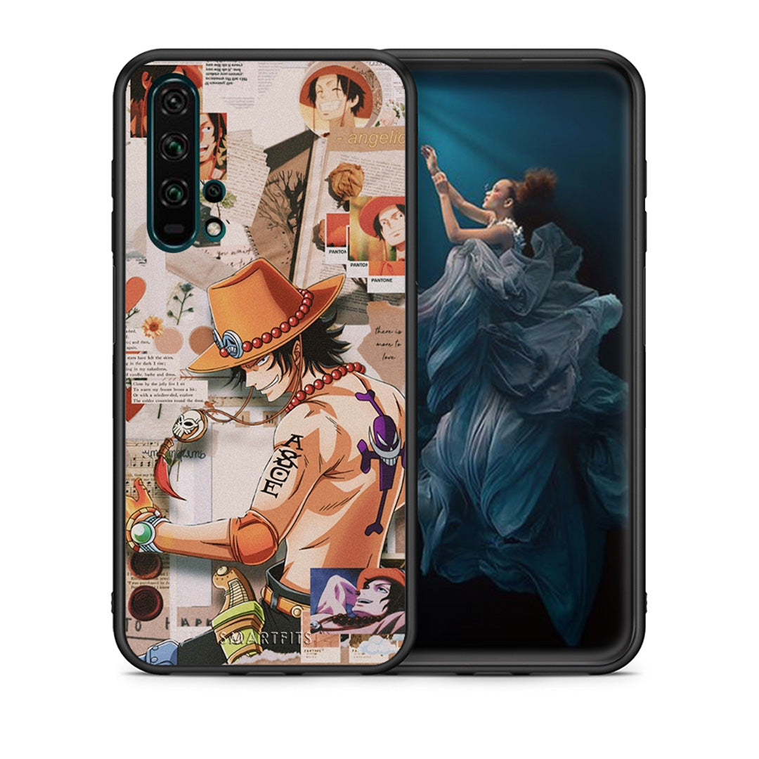 Θήκη Honor 20 Pro Anime Collage από τη Smartfits με σχέδιο στο πίσω μέρος και μαύρο περίβλημα | Honor 20 Pro Anime Collage case with colorful back and black bezels