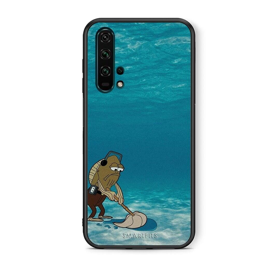 Θήκη Honor 20 Pro Clean The Ocean από τη Smartfits με σχέδιο στο πίσω μέρος και μαύρο περίβλημα | Honor 20 Pro Clean The Ocean case with colorful back and black bezels