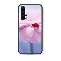 Thumbnail for Θήκη Honor 20 Pro Ladybug Flower από τη Smartfits με σχέδιο στο πίσω μέρος και μαύρο περίβλημα | Honor 20 Pro Ladybug Flower case with colorful back and black bezels