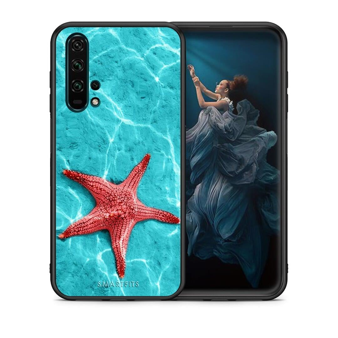 Θήκη Honor 20 Pro Red Starfish από τη Smartfits με σχέδιο στο πίσω μέρος και μαύρο περίβλημα | Honor 20 Pro Red Starfish case with colorful back and black bezels