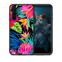 Thumbnail for Θήκη Honor 20 Pro Tropical Flowers από τη Smartfits με σχέδιο στο πίσω μέρος και μαύρο περίβλημα | Honor 20 Pro Tropical Flowers case with colorful back and black bezels