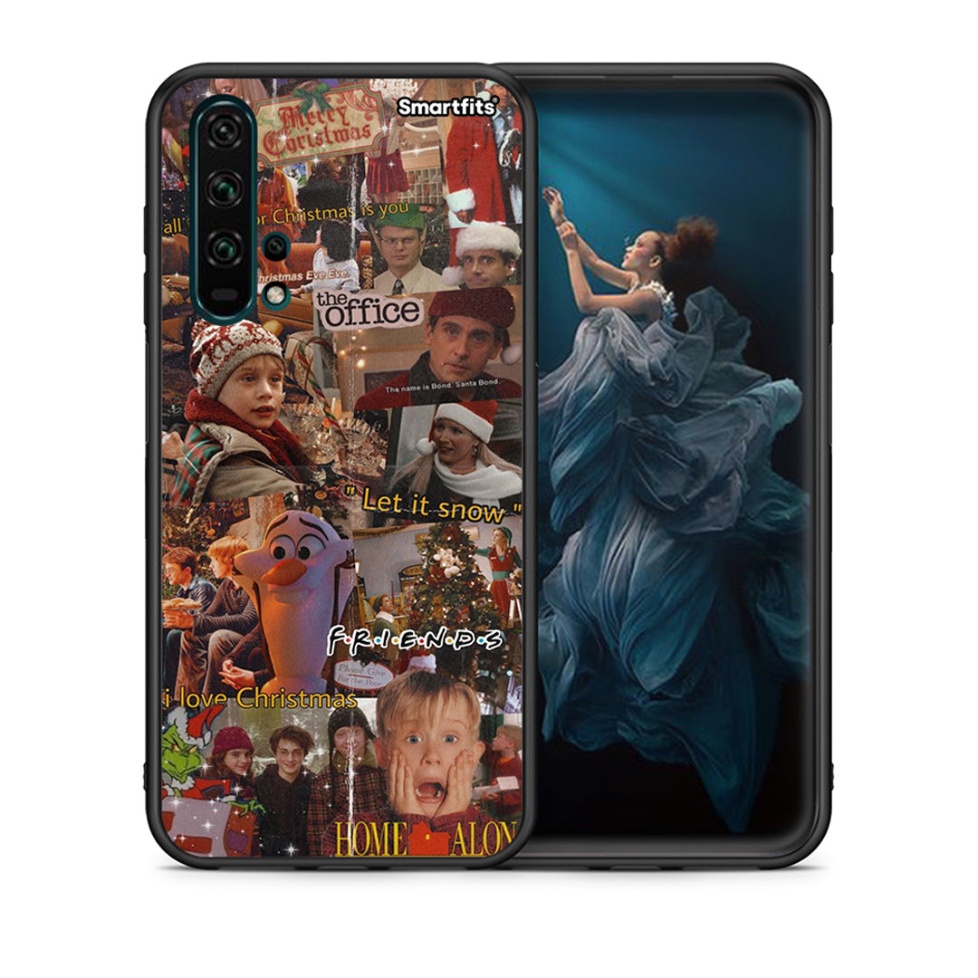 Θήκη Huawei Honor 20 Pro Xmas Wishes από τη Smartfits με σχέδιο στο πίσω μέρος και μαύρο περίβλημα | Huawei Honor 20 Pro Xmas Wishes case with colorful back and black bezels