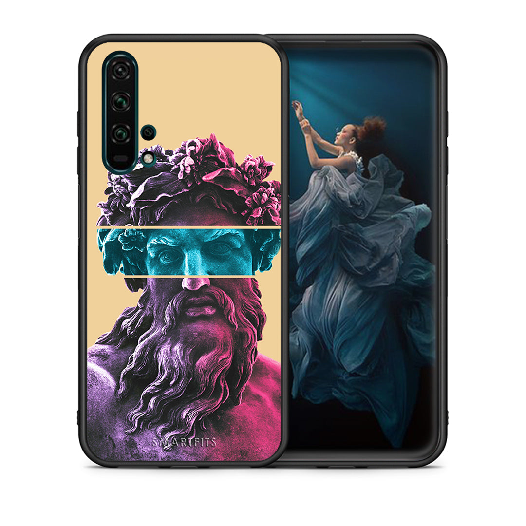 Θήκη Αγίου Βαλεντίνου Honor 20 Pro Zeus Art από τη Smartfits με σχέδιο στο πίσω μέρος και μαύρο περίβλημα | Honor 20 Pro Zeus Art case with colorful back and black bezels