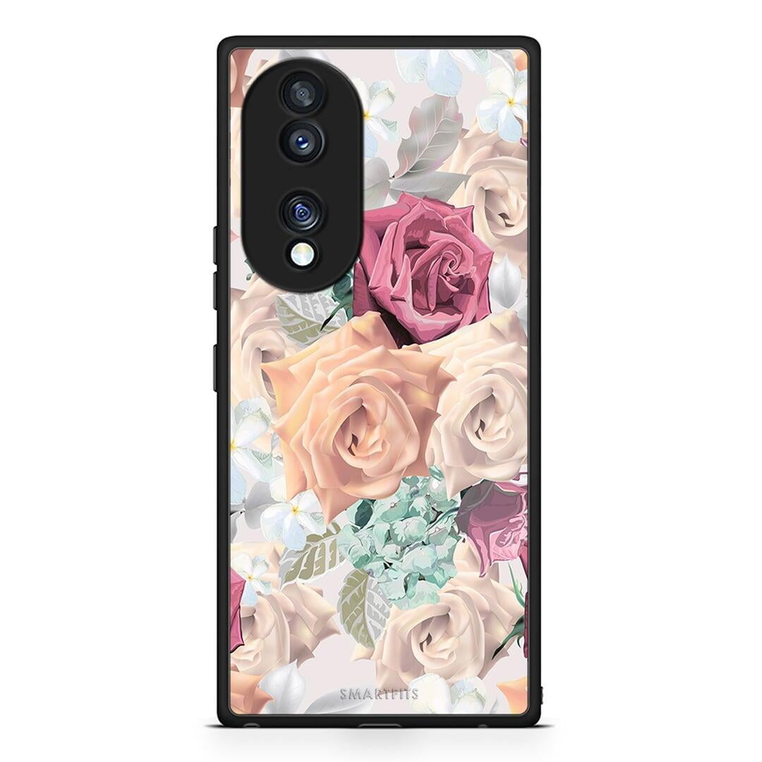 Θήκη Honor 70 5G Floral Bouquet από τη Smartfits με σχέδιο στο πίσω μέρος και μαύρο περίβλημα | Honor 70 5G Floral Bouquet Case with Colorful Back and Black Bezels