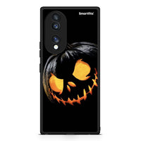 Thumbnail for Θήκη Honor 70 5G Halloween Scary Pumpkin από τη Smartfits με σχέδιο στο πίσω μέρος και μαύρο περίβλημα | Honor 70 5G Halloween Scary Pumpkin Case with Colorful Back and Black Bezels