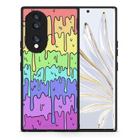 Thumbnail for Θήκη Honor 70 5G Melting Rainbow από τη Smartfits με σχέδιο στο πίσω μέρος και μαύρο περίβλημα | Honor 70 5G Melting Rainbow Case with Colorful Back and Black Bezels