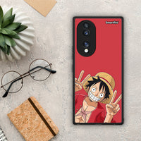 Thumbnail for Θήκη Honor 70 5G Pirate Luffy από τη Smartfits με σχέδιο στο πίσω μέρος και μαύρο περίβλημα | Honor 70 5G Pirate Luffy Case with Colorful Back and Black Bezels