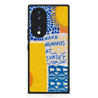 Thumbnail for Θήκη Honor 70 5G Sunset Memories από τη Smartfits με σχέδιο στο πίσω μέρος και μαύρο περίβλημα | Honor 70 5G Sunset Memories Case with Colorful Back and Black Bezels