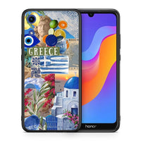 Thumbnail for Θήκη Honor 8A All Greek από τη Smartfits με σχέδιο στο πίσω μέρος και μαύρο περίβλημα | Honor 8A All Greek case with colorful back and black bezels