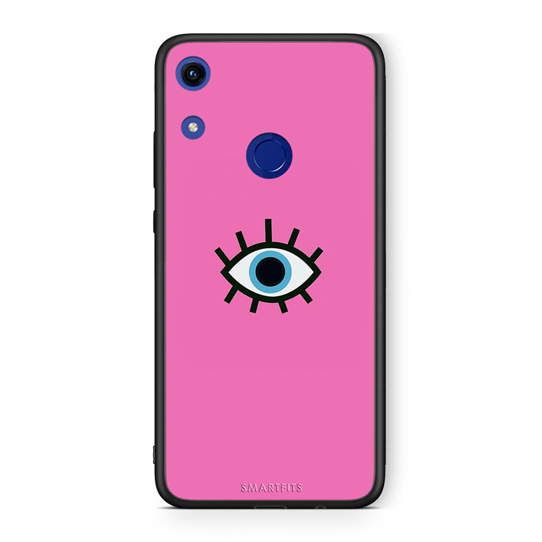 Honor 8A Blue Eye Pink θήκη από τη Smartfits με σχέδιο στο πίσω μέρος και μαύρο περίβλημα | Smartphone case with colorful back and black bezels by Smartfits