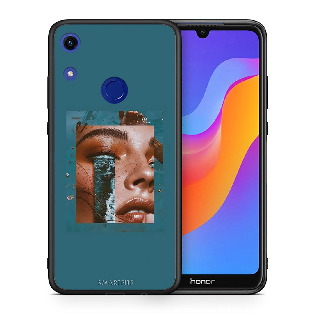 Θήκη Honor 8A Cry An Ocean από τη Smartfits με σχέδιο στο πίσω μέρος και μαύρο περίβλημα | Honor 8A Cry An Ocean case with colorful back and black bezels