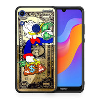 Thumbnail for Θήκη Honor 8A Duck Money από τη Smartfits με σχέδιο στο πίσω μέρος και μαύρο περίβλημα | Honor 8A Duck Money case with colorful back and black bezels