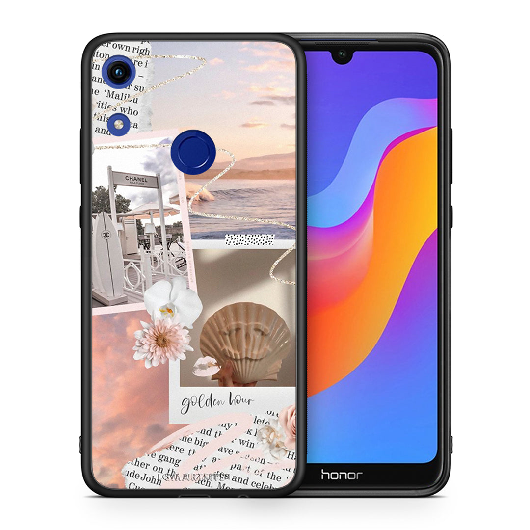 Θήκη Αγίου Βαλεντίνου Honor 8A Golden Hour από τη Smartfits με σχέδιο στο πίσω μέρος και μαύρο περίβλημα | Honor 8A Golden Hour case with colorful back and black bezels