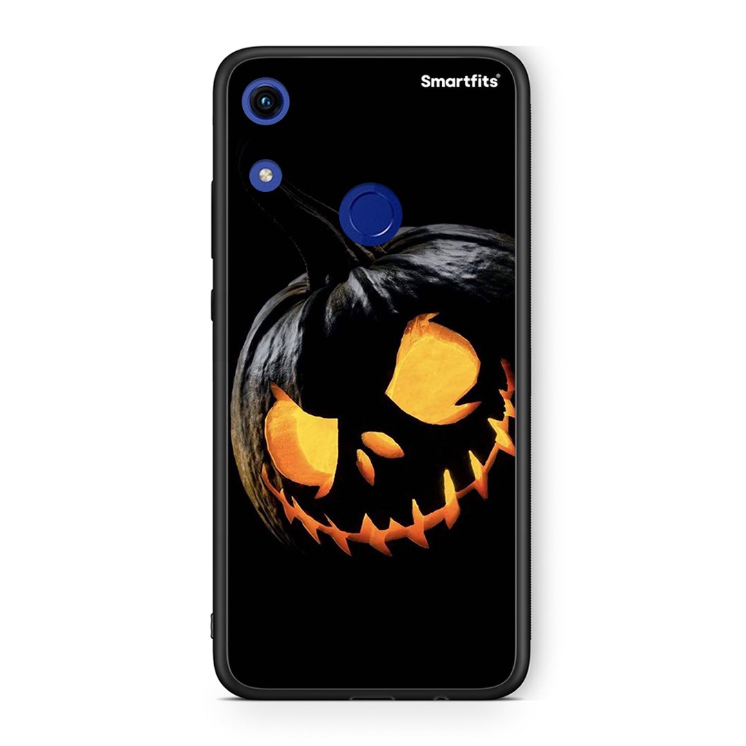 Honor 8A Halloween Scary Pumpkin Θήκη από τη Smartfits με σχέδιο στο πίσω μέρος και μαύρο περίβλημα | Smartphone case with colorful back and black bezels by Smartfits