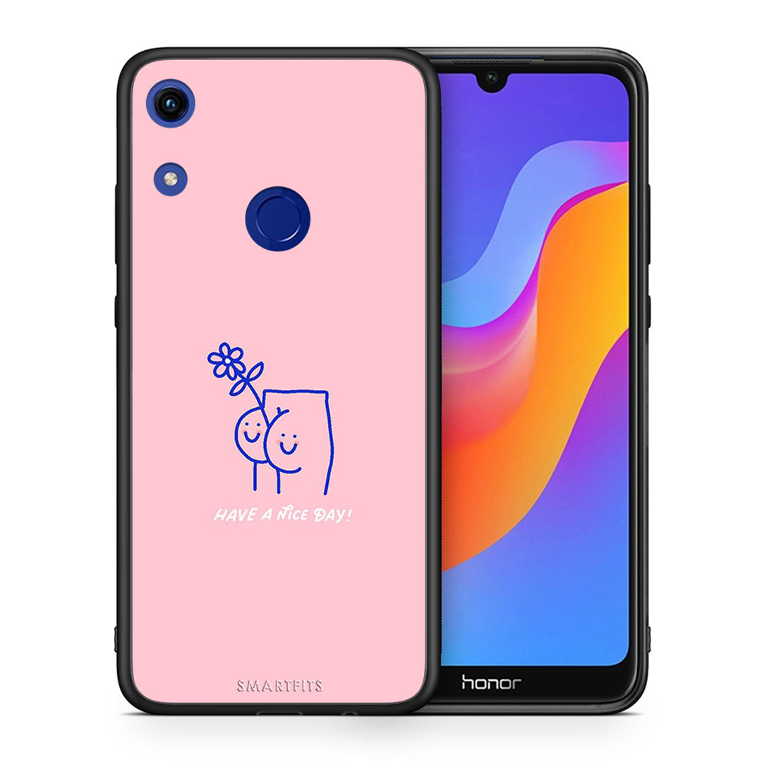 Θήκη Honor 8A Nice Day από τη Smartfits με σχέδιο στο πίσω μέρος και μαύρο περίβλημα | Honor 8A Nice Day case with colorful back and black bezels