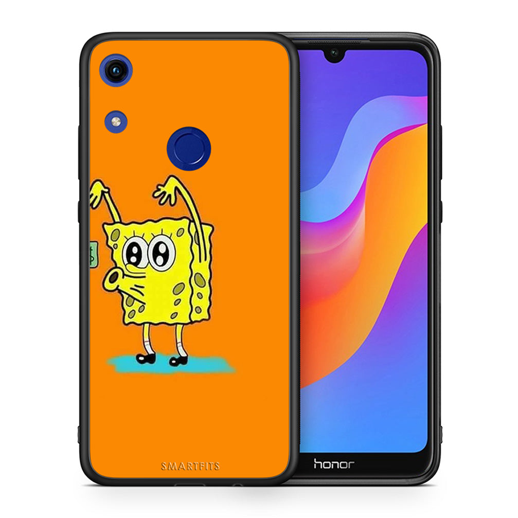 Θήκη Αγίου Βαλεντίνου Honor 8A No Money 2 από τη Smartfits με σχέδιο στο πίσω μέρος και μαύρο περίβλημα | Honor 8A No Money 2 case with colorful back and black bezels