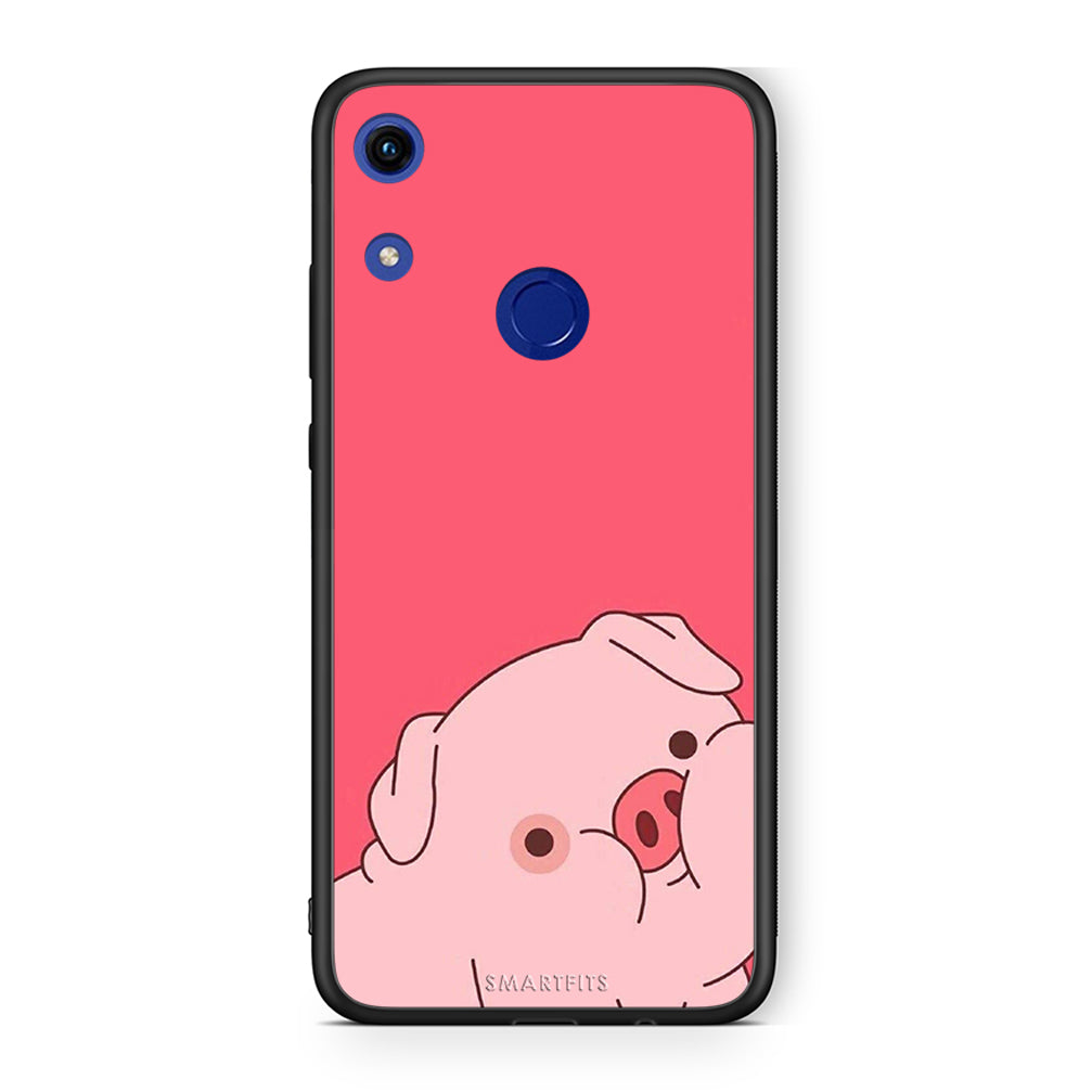 Honor 8A Pig Love 1 Θήκη Αγίου Βαλεντίνου από τη Smartfits με σχέδιο στο πίσω μέρος και μαύρο περίβλημα | Smartphone case with colorful back and black bezels by Smartfits
