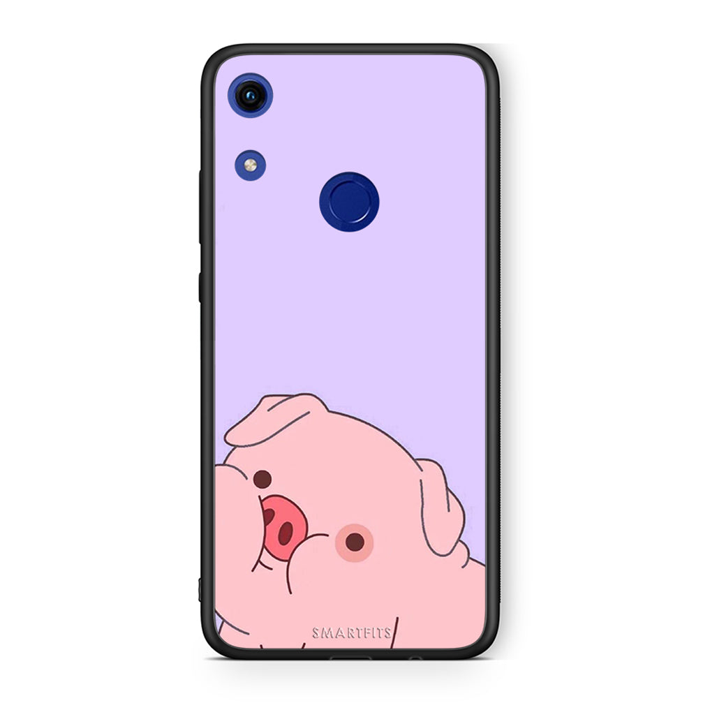 Honor 8A Pig Love 2 Θήκη Αγίου Βαλεντίνου από τη Smartfits με σχέδιο στο πίσω μέρος και μαύρο περίβλημα | Smartphone case with colorful back and black bezels by Smartfits