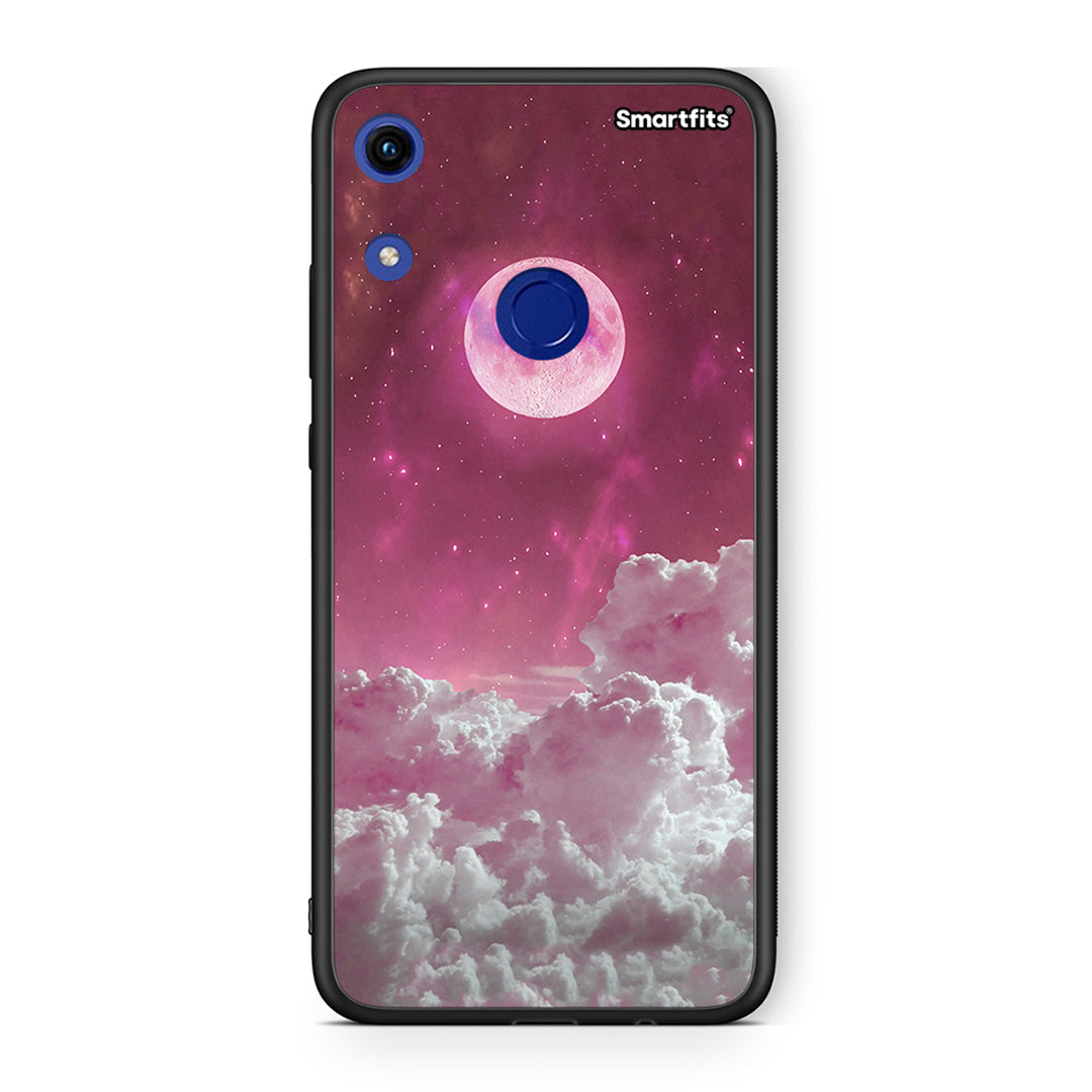 Honor 8A Pink Moon Θήκη από τη Smartfits με σχέδιο στο πίσω μέρος και μαύρο περίβλημα | Smartphone case with colorful back and black bezels by Smartfits
