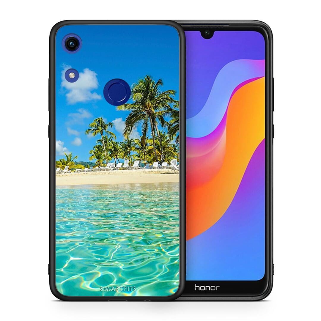 Θήκη Honor 8A Tropical Vibes από τη Smartfits με σχέδιο στο πίσω μέρος και μαύρο περίβλημα | Honor 8A Tropical Vibes case with colorful back and black bezels