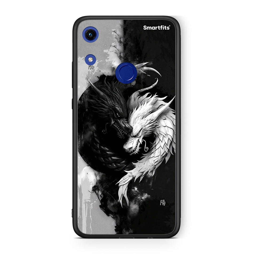 Honor 8A Yin Yang Θήκη από τη Smartfits με σχέδιο στο πίσω μέρος και μαύρο περίβλημα | Smartphone case with colorful back and black bezels by Smartfits
