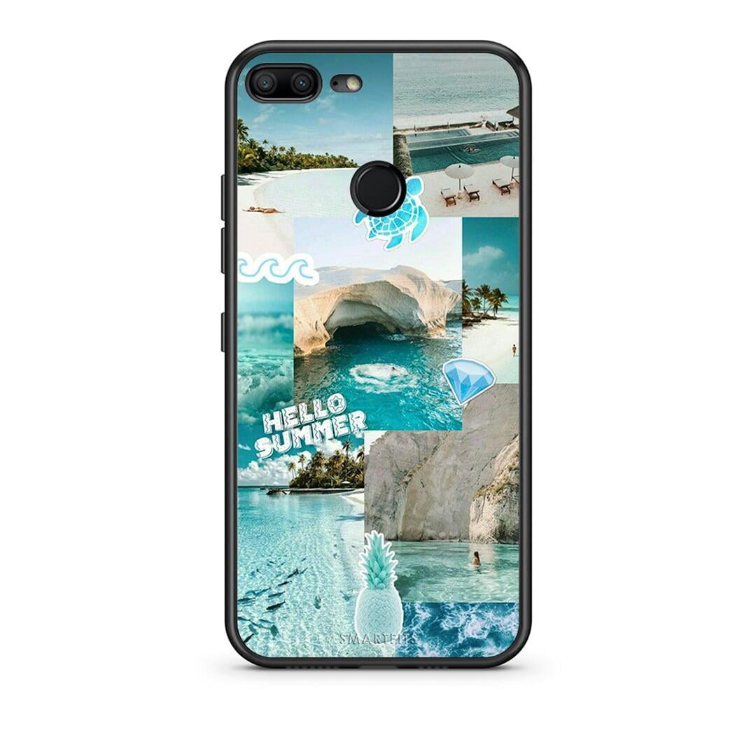 Honor 9 Lite Aesthetic Summer Θήκη από τη Smartfits με σχέδιο στο πίσω μέρος και μαύρο περίβλημα | Smartphone case with colorful back and black bezels by Smartfits