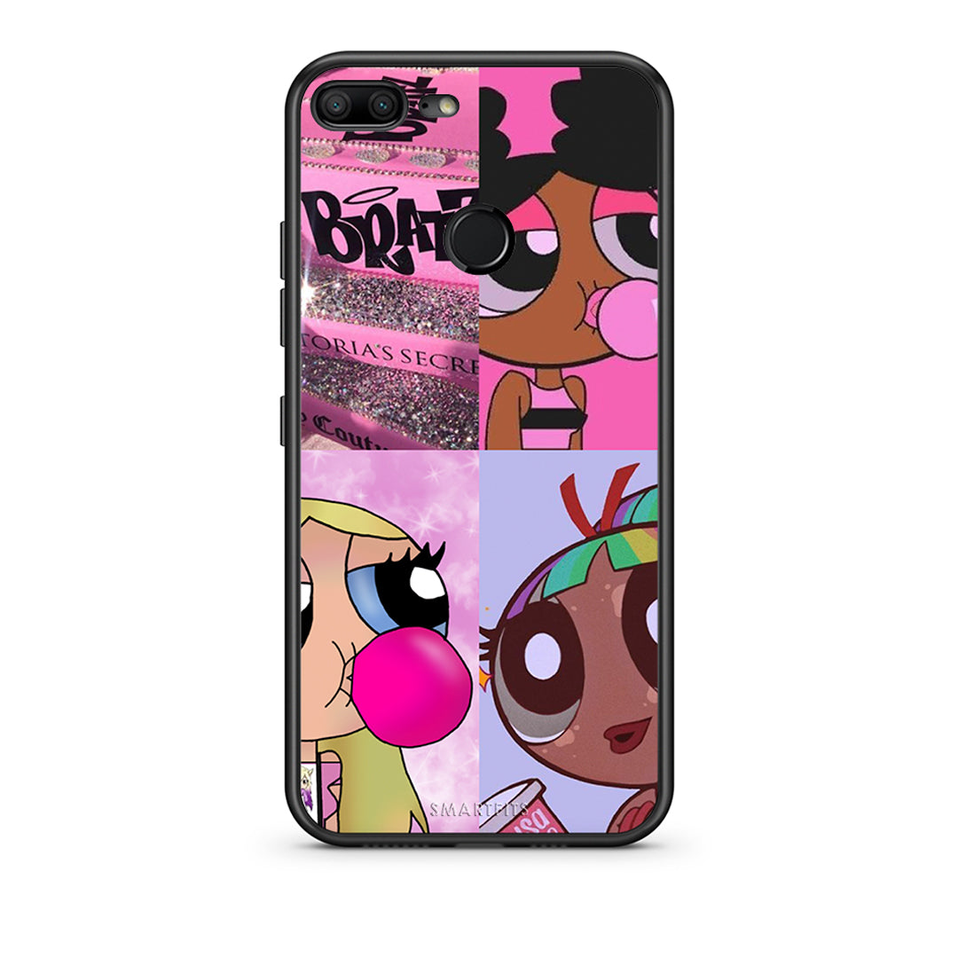 Honor 9 Lite Bubble Girls Θήκη Αγίου Βαλεντίνου από τη Smartfits με σχέδιο στο πίσω μέρος και μαύρο περίβλημα | Smartphone case with colorful back and black bezels by Smartfits