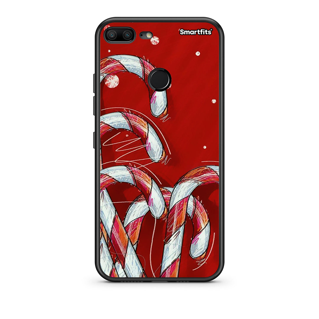 Huawei Honor 9 Lite Candy Cane θήκη από τη Smartfits με σχέδιο στο πίσω μέρος και μαύρο περίβλημα | Smartphone case with colorful back and black bezels by Smartfits