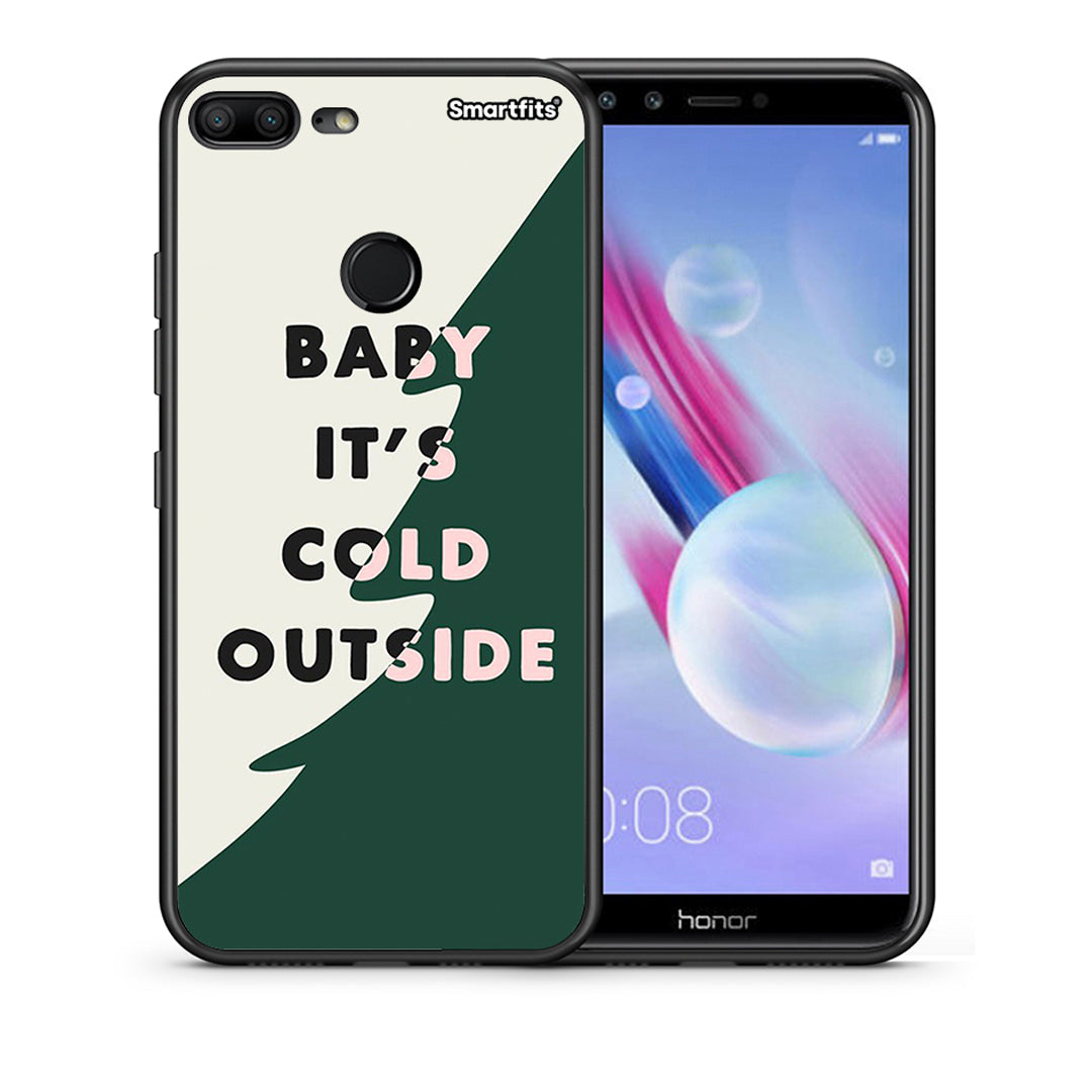 Θήκη Honor 9 Lite Cold Outside από τη Smartfits με σχέδιο στο πίσω μέρος και μαύρο περίβλημα | Honor 9 Lite Cold Outside case with colorful back and black bezels