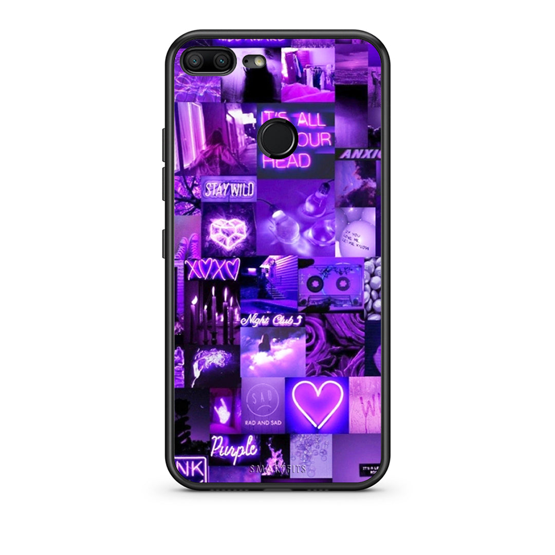 Honor 9 Lite Collage Stay Wild Θήκη Αγίου Βαλεντίνου από τη Smartfits με σχέδιο στο πίσω μέρος και μαύρο περίβλημα | Smartphone case with colorful back and black bezels by Smartfits