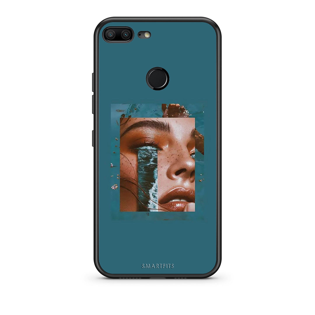 Honor 9 Lite Cry An Ocean θήκη από τη Smartfits με σχέδιο στο πίσω μέρος και μαύρο περίβλημα | Smartphone case with colorful back and black bezels by Smartfits