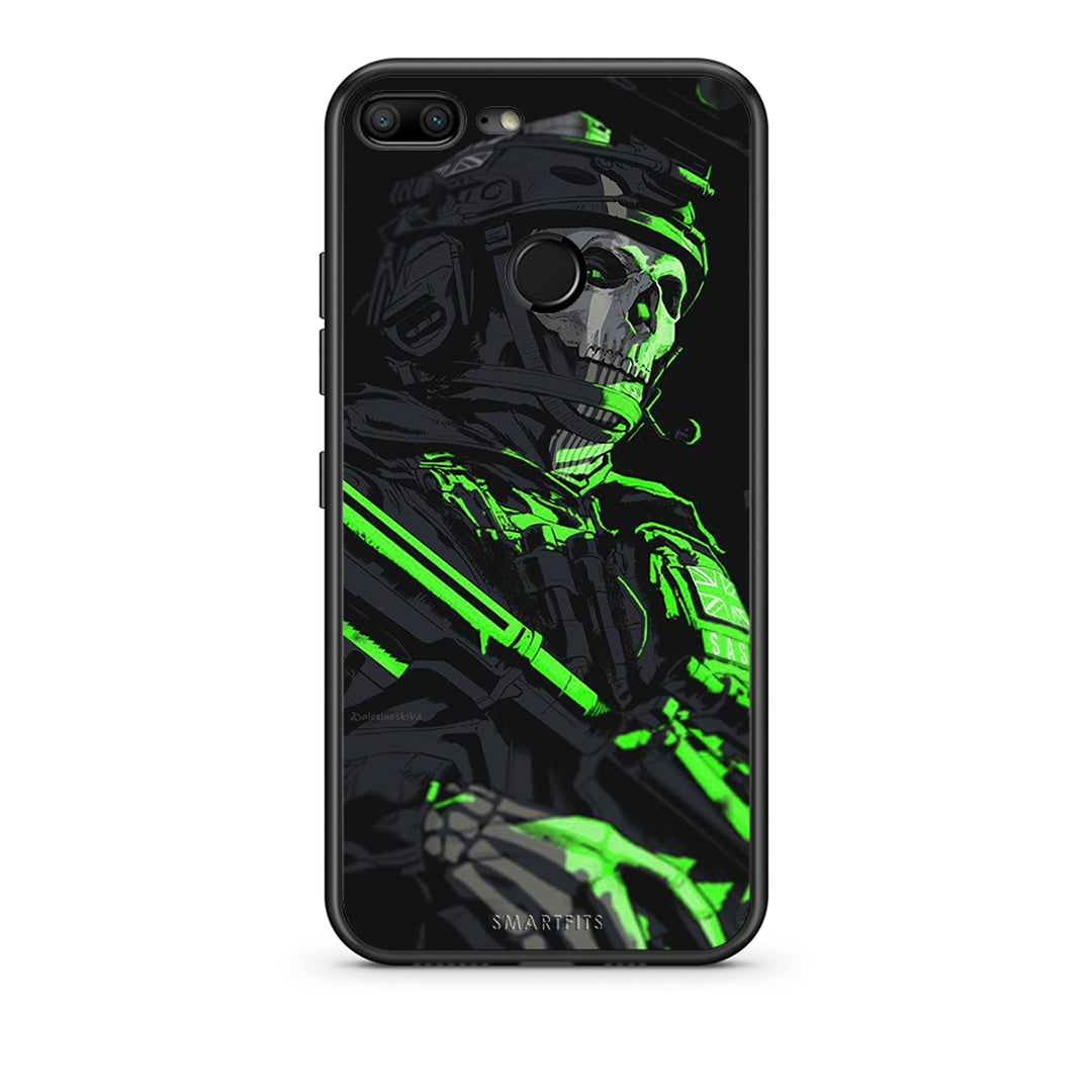 Honor 9 Lite Green Soldier Θήκη Αγίου Βαλεντίνου από τη Smartfits με σχέδιο στο πίσω μέρος και μαύρο περίβλημα | Smartphone case with colorful back and black bezels by Smartfits